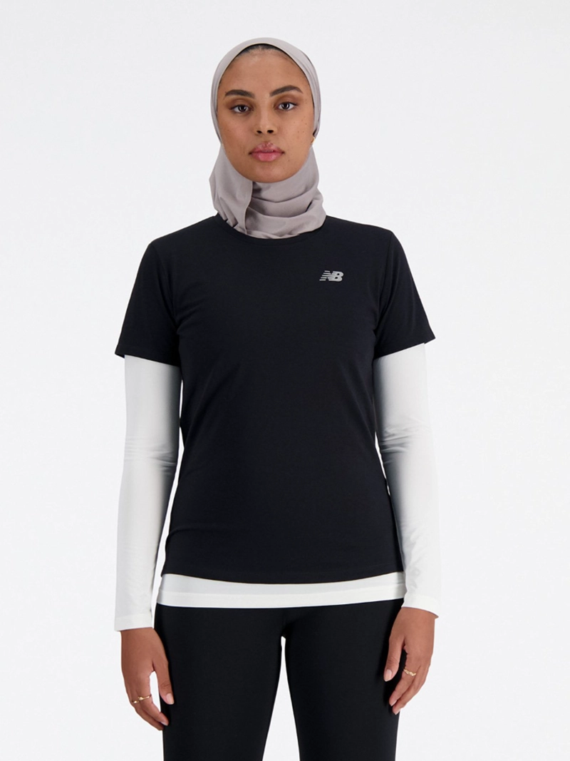 POLO MUJER NEW BALANCE POLY SPORT ESSENTIALS HEATHERTECH - 1