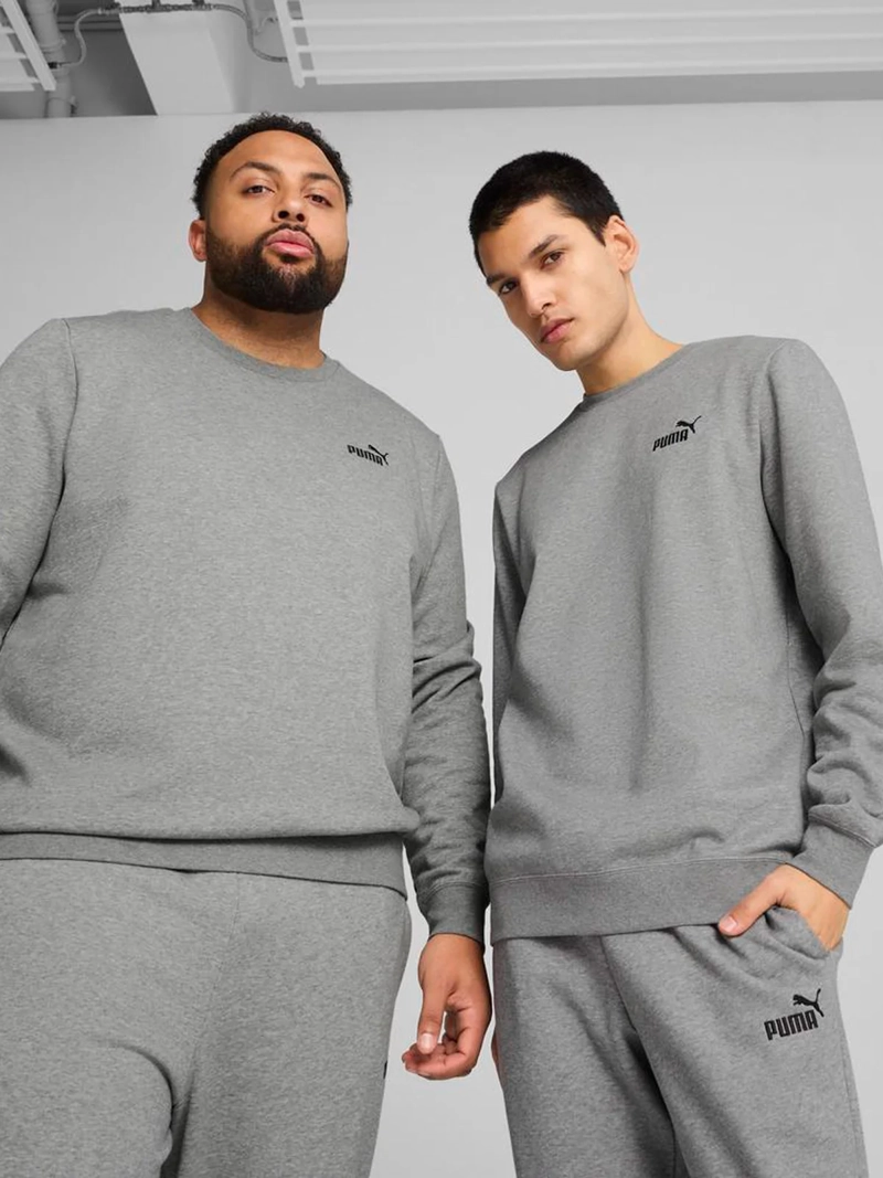 POLERÓN HOMBRE PUMA ESS SMALL NO. 1 LOGO CREW FL GRIS - 1