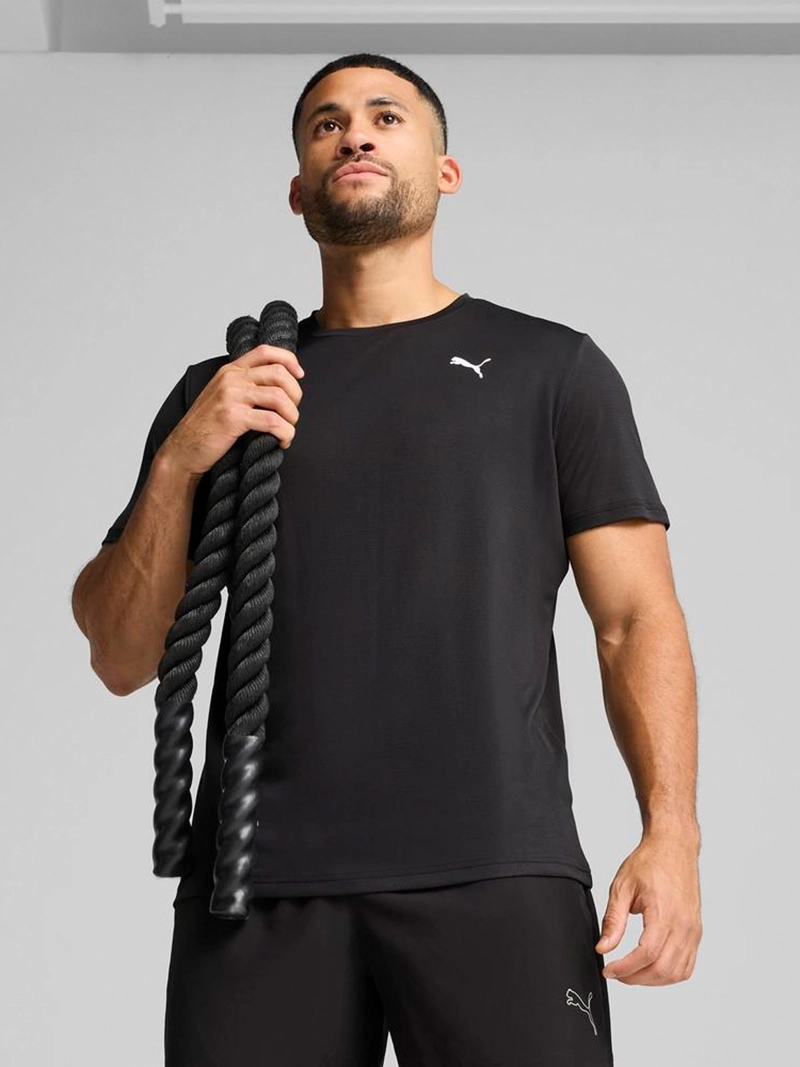 POLO DEPORTIVO MANGA CORTA HOMBRE PUMA M TAD ESSENTIALS TEXTURE POLY TEE NEGRO - 1