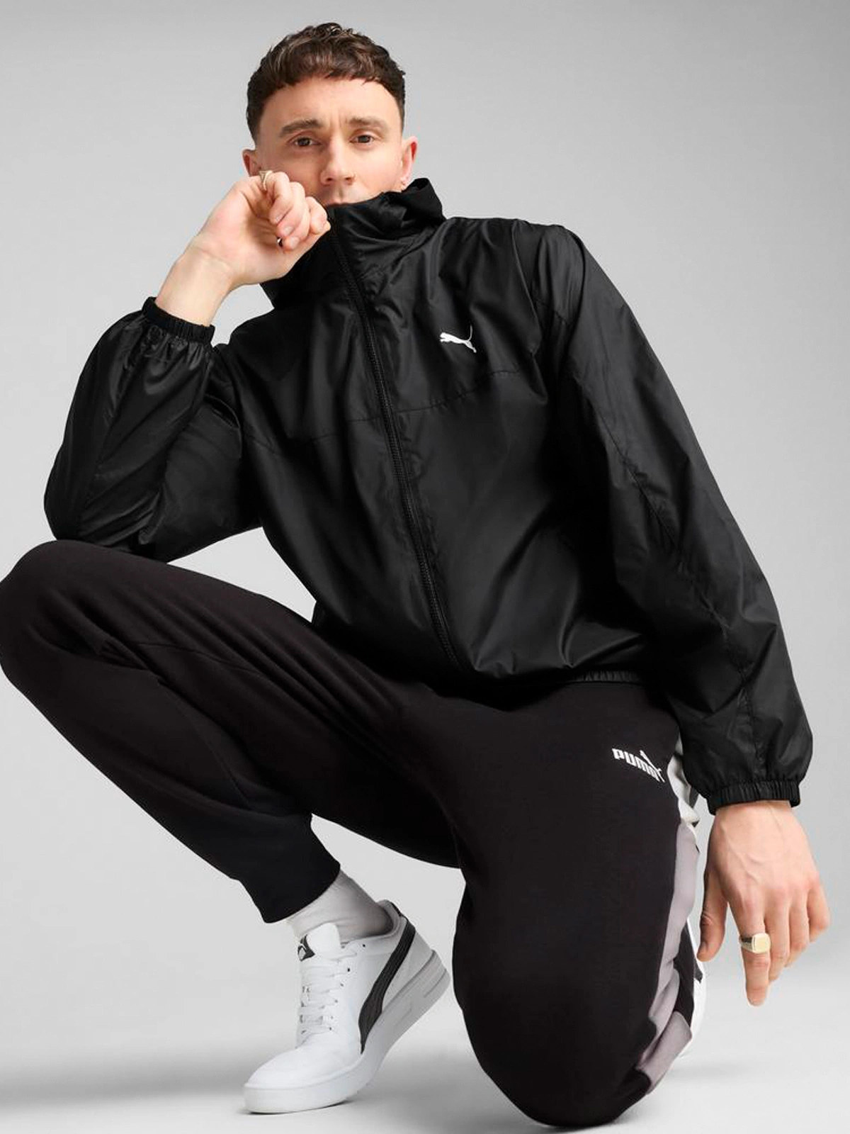 CASACA  HOMBRE PUMA ESS REGULAR WINDBREAKER CORTAVIENTOS ESSENTIALS NEGRO - 5