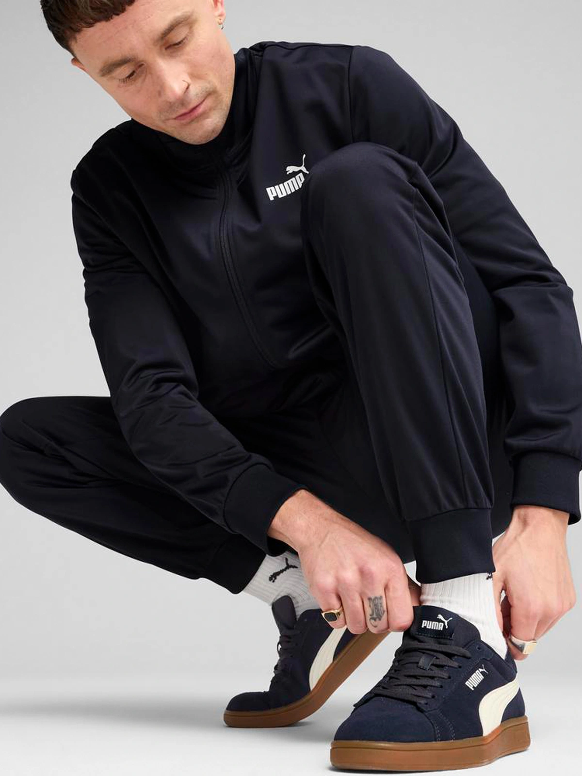 BUZO CONJUNTO DEPORTIVO HOMBRE PUMA ESS POLY SUIT CL AZUL MARINO - 4