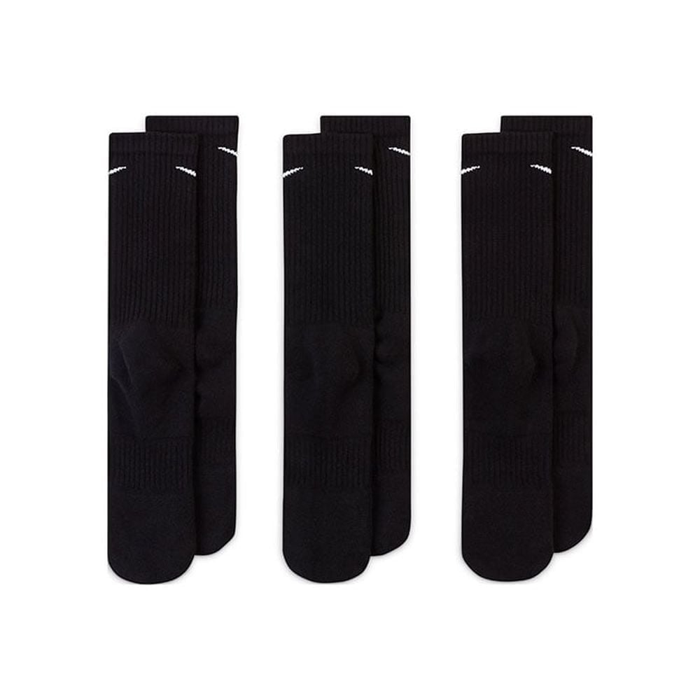 PACK X3 MEDIAS UNISEX NIKE U EVERYDAY CUSH CREW NEGRO - 3