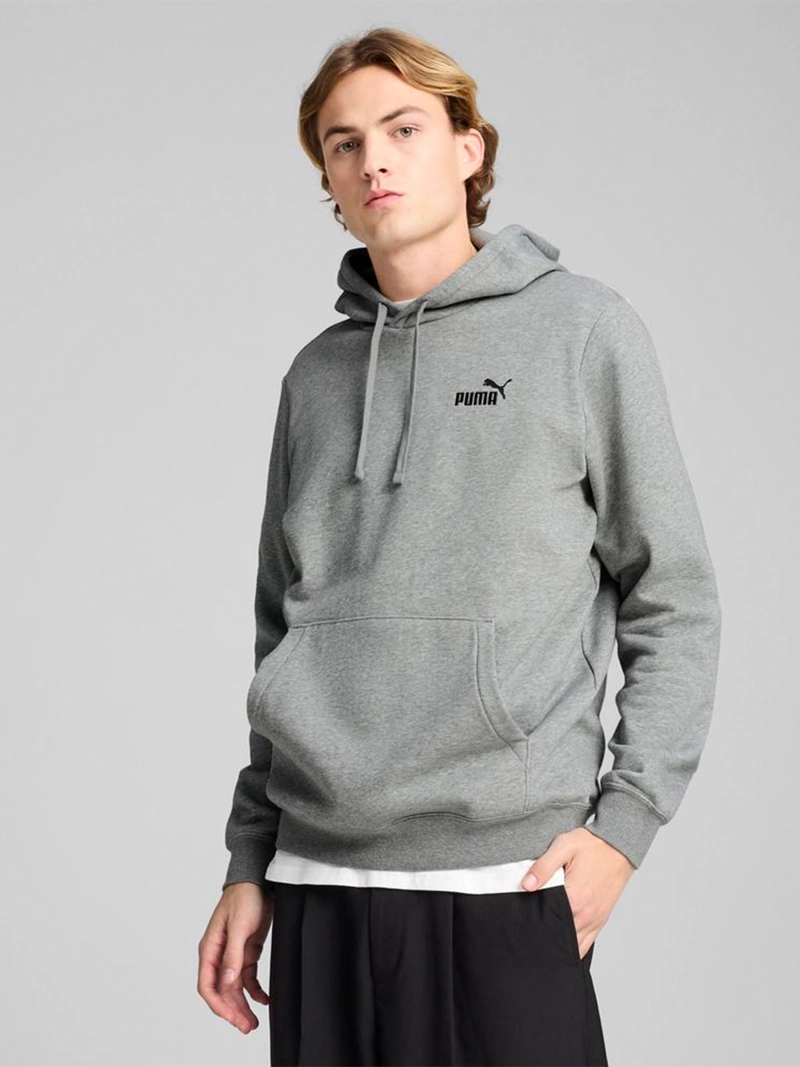POLERÓN HOMBRE PUMA HOODIE ESSENTIALS NO.1 LOGO GRIS - 1