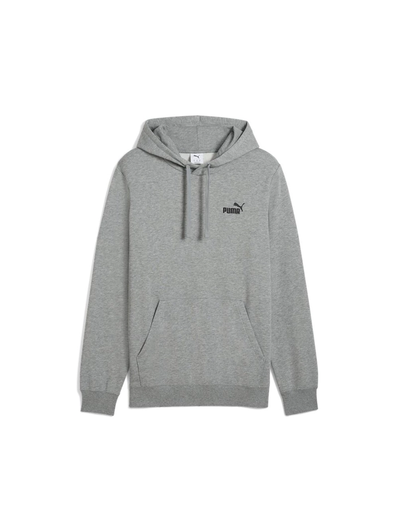 POLERÓN HOMBRE PUMA HOODIE ESSENTIALS NO.1 LOGO GRIS - 4