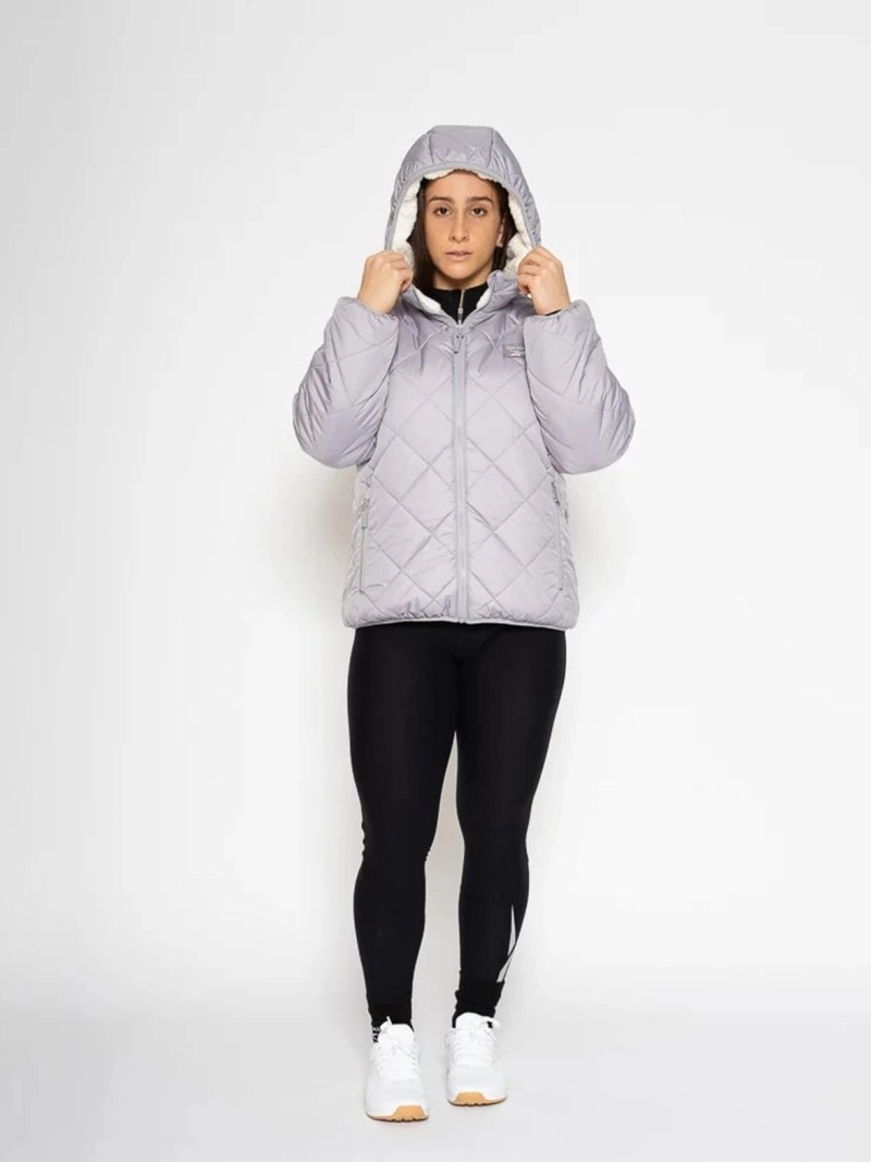 CASACA MUJER REEBOK PUFFER REVERSED TO SNOW FLEECE - 1
