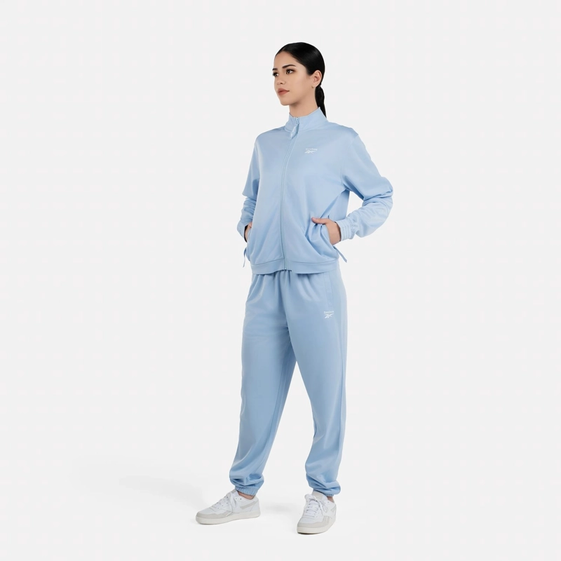 BUZO COJUNTO DEPORTIVO MUJER REEBOK TRICOT TRACKSUIT CELESTE - 1