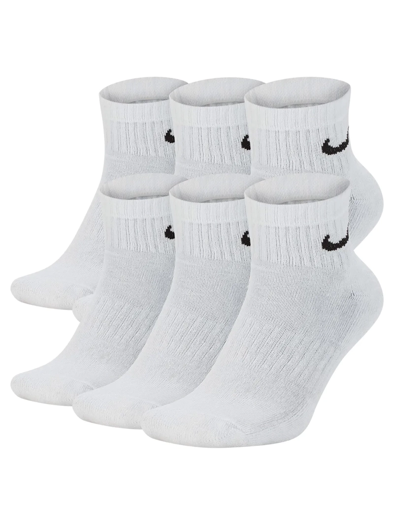 MEDIAS NIKE PACK 6 EVERYDAY CUSH ANKLE BLANCO - 1