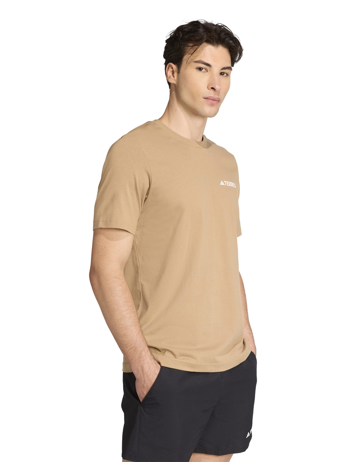 POLO TENIS HOMBRE ADIDAS GRAPHICS COE ALGODÓN BEIGE - 2