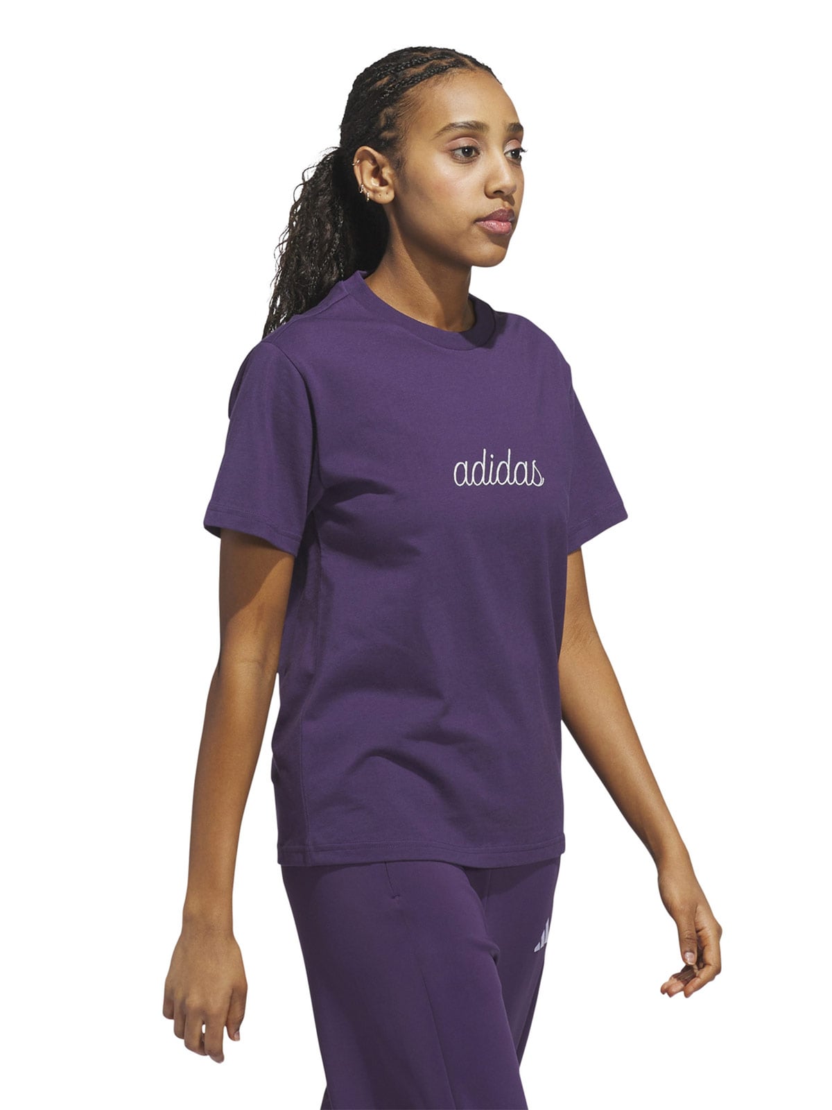 POLO MUJER ADIDAS GRAPHICS COE ALGODÓN MORADO - 4