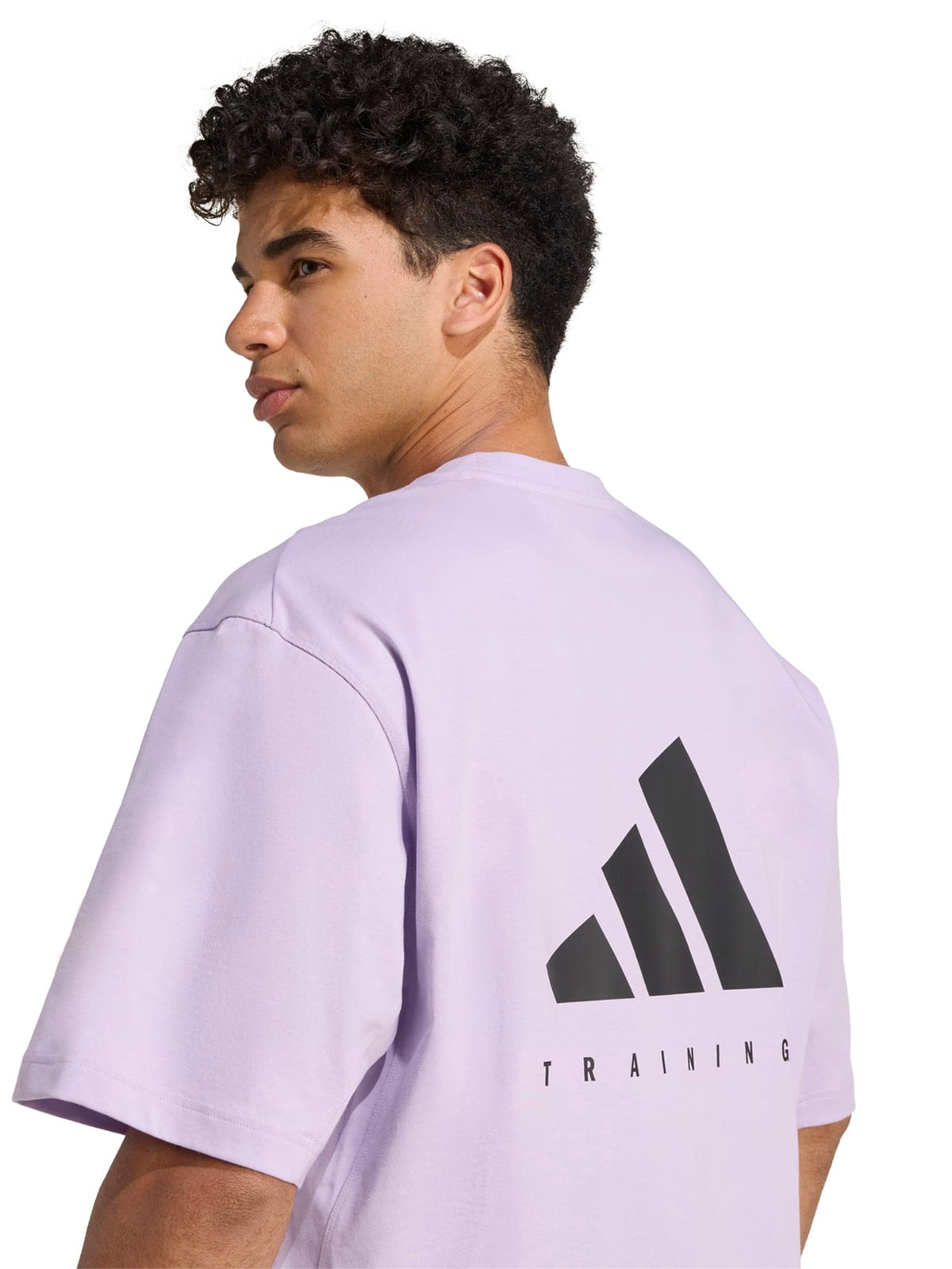 SUDADERA TRAINING HOMBRE ADIDAS FUTURE LOUNGE ALGODÓN MORADO - 3