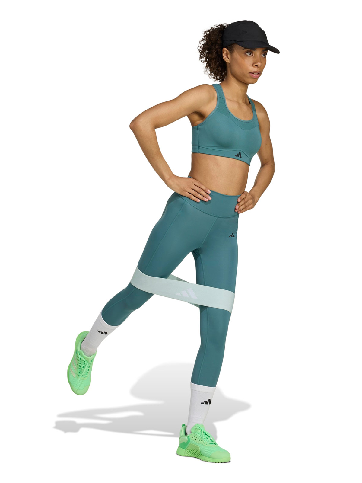 TOP TRAINING MUJER ADIDAS POWER TEE ALGODÓN VERDE - 5
