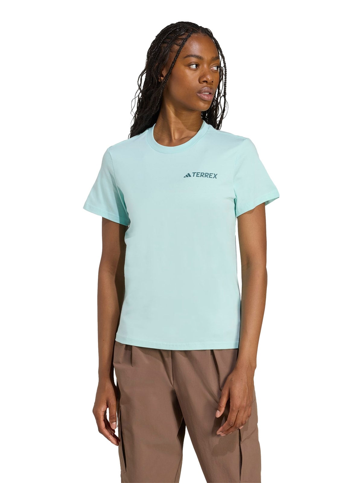 BVD BÁSQUET MUJER ADIDAS 3 STRIPES ALGODÓN TURQUESA - 1