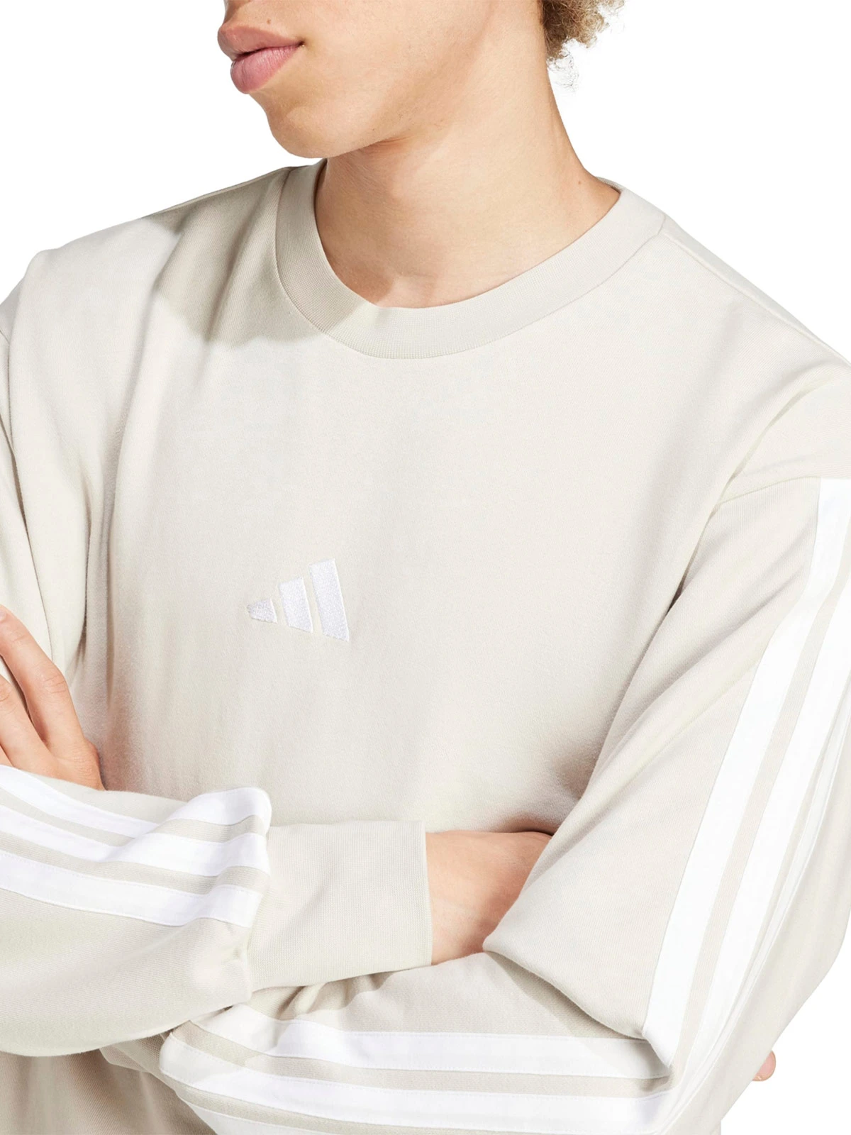 POLERA ESSENTIALS 3 TIRAS HOMBRE ADIDAS TRAINING ALGODÓN - 4