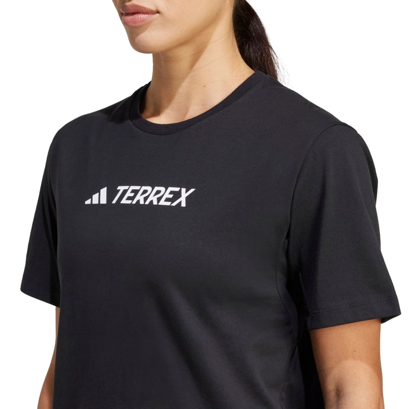 POLERA TERREX CLASSIC LOGO MUJER ADIDAS SENDERISMO ALGODÓN - 4