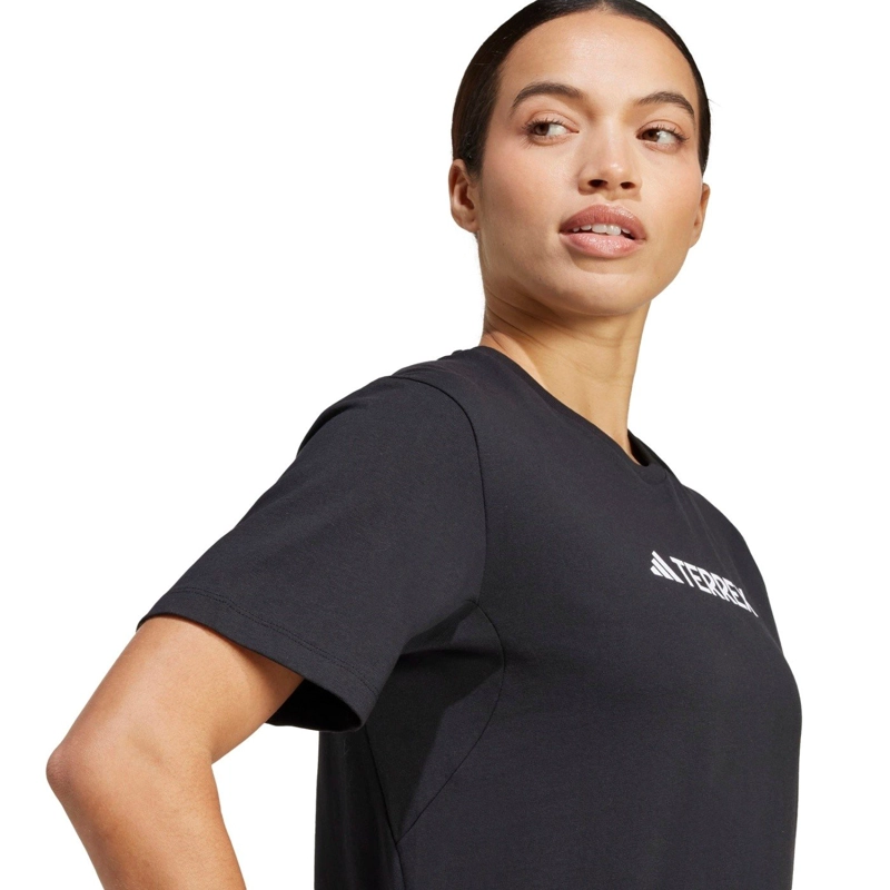 POLERA TERREX CLASSIC LOGO MUJER ADIDAS SENDERISMO ALGODÓN - 3