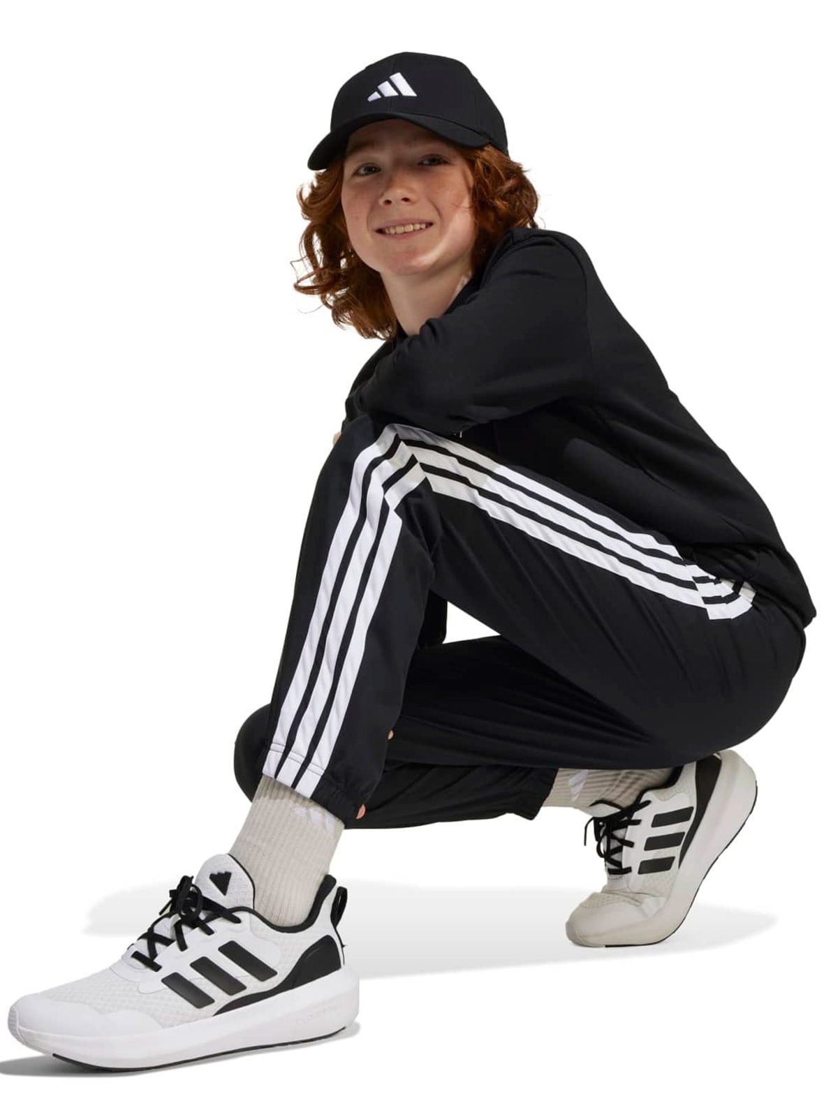 PANTALÓN BUZO INFANTIL UNISEX ADIDAS NEGRO CLIMACOOL - 1