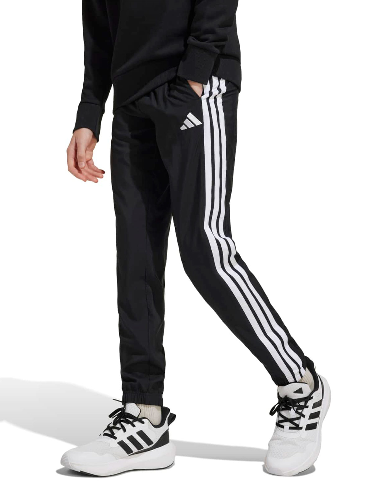 PANTALÓN BUZO INFANTIL UNISEX ADIDAS NEGRO CLIMACOOL - 2