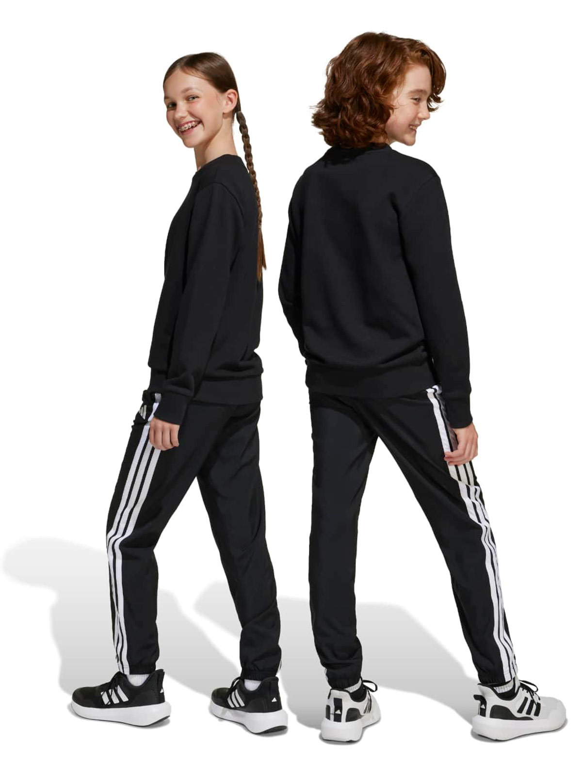 PANTALÓN BUZO INFANTIL UNISEX ADIDAS NEGRO CLIMACOOL - 4