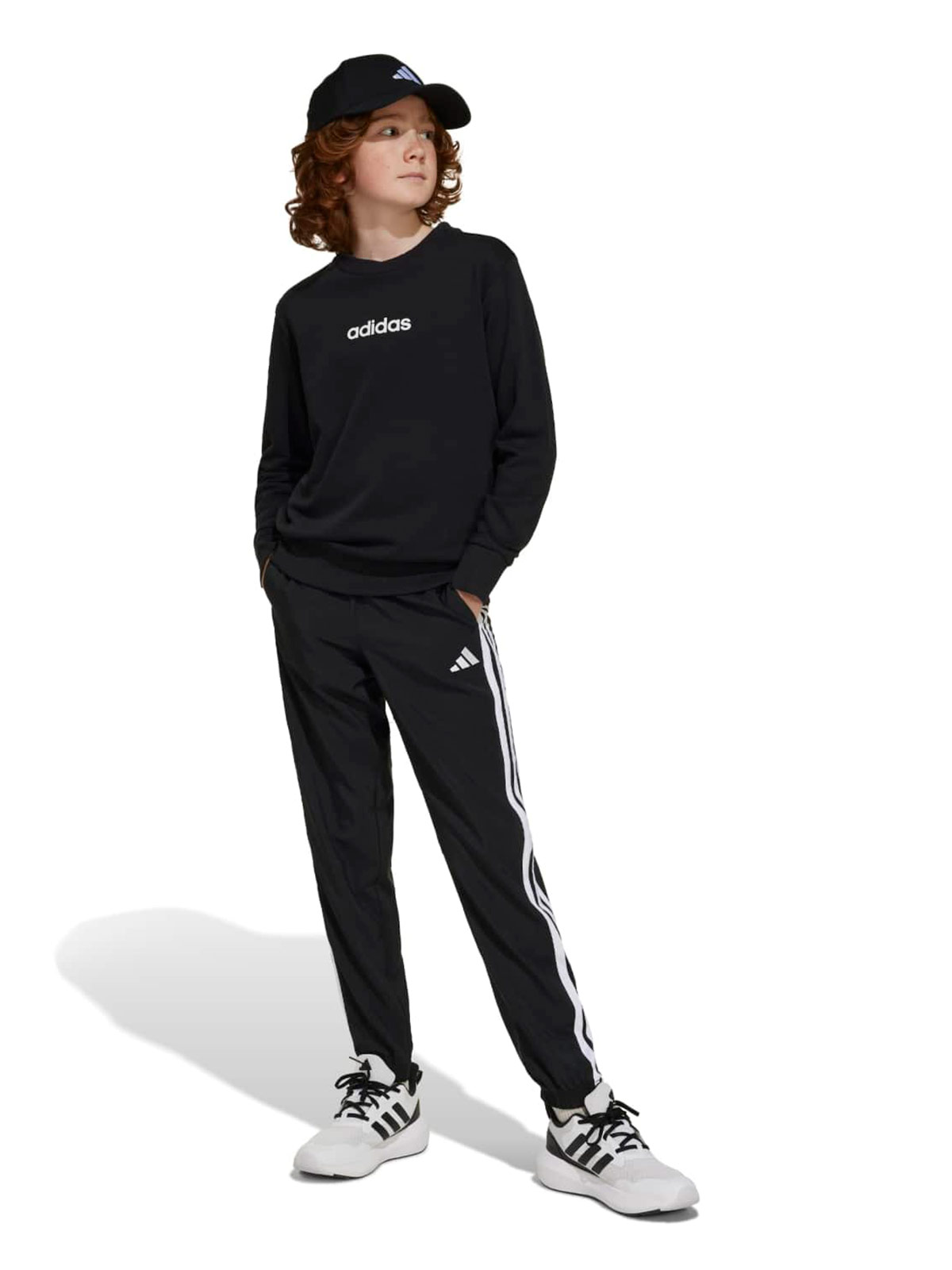 PANTALÓN BUZO INFANTIL UNISEX ADIDAS NEGRO CLIMACOOL - 5
