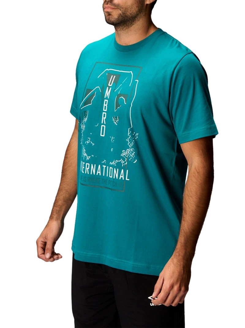 POLO FÚTBOL HOMBRE UMBRO ESTAMPADO DR24016-MAP ALGODÓN - 2