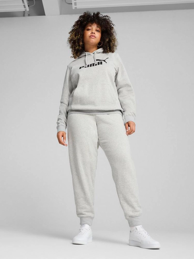POLERÓN MUJER PUMA ESS N°1 LOGO HOODIE FL GRIS - 2