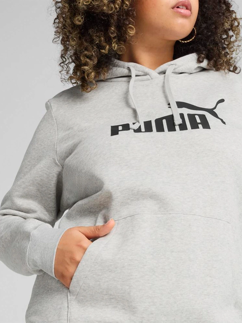 POLERÓN MUJER PUMA ESS N°1 LOGO HOODIE FL GRIS - 5
