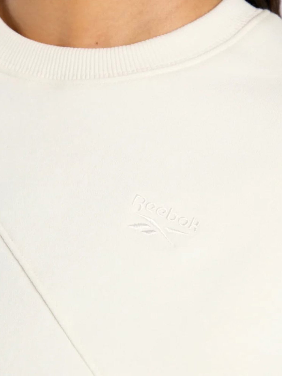 POLERA MUJER REEBOK AE VECTOR LAYER ALGODÓN BEIGE - 4