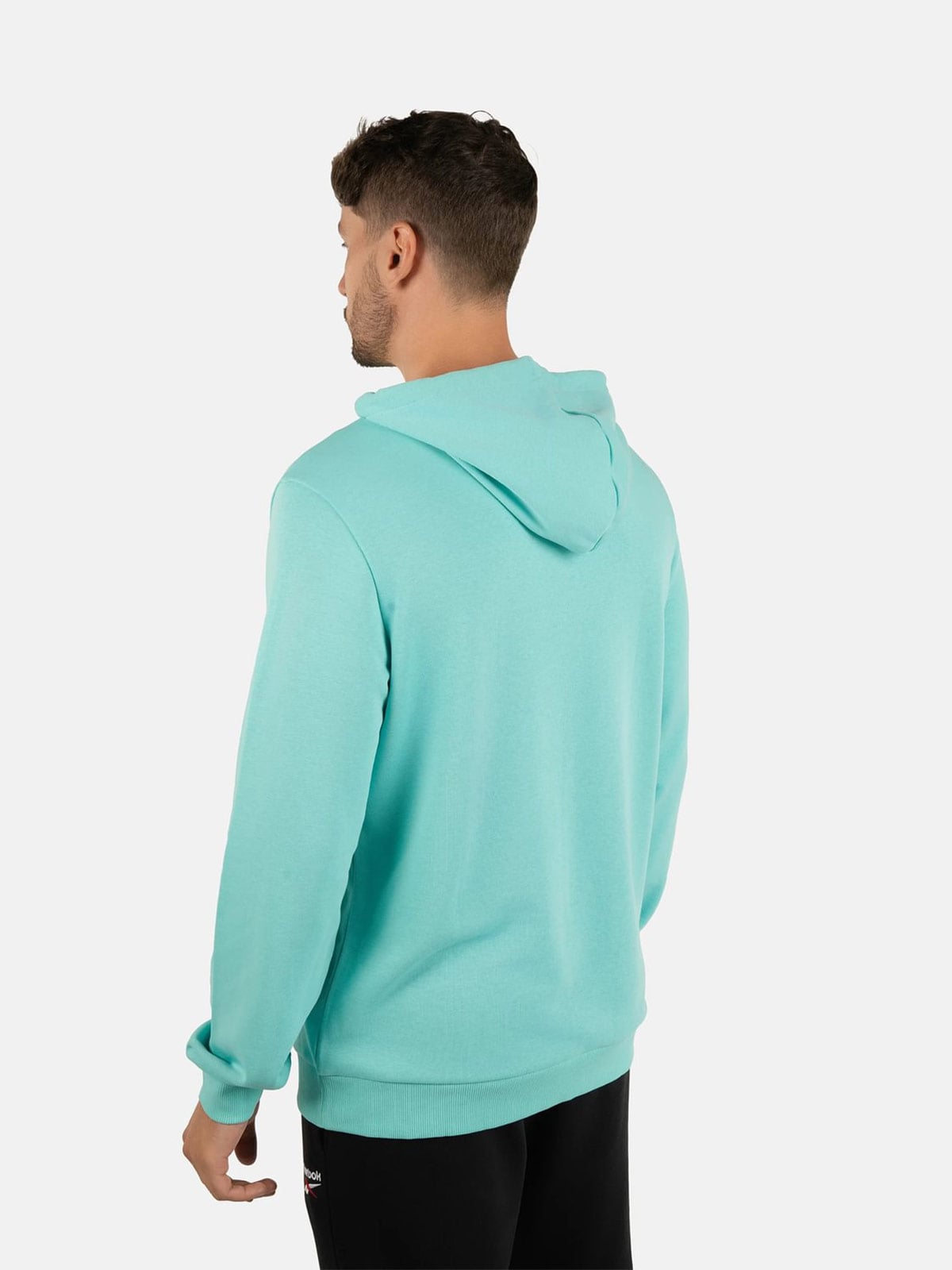 CASACA HOMBRE REEBOK IDENTITY SMALL LOGO FT HOODIE ALGODÓN CELESTE - 2