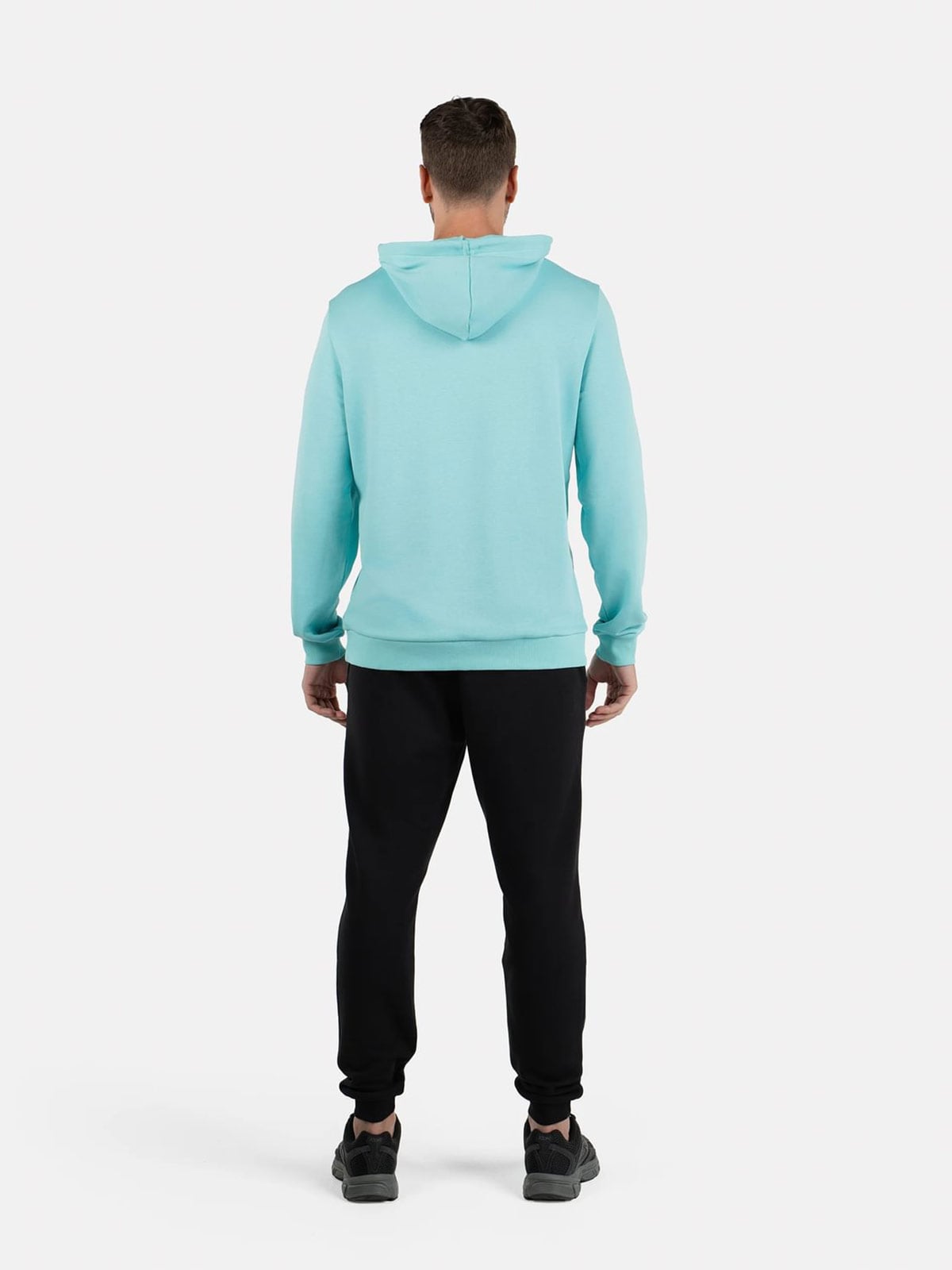 CASACA HOMBRE REEBOK IDENTITY SMALL LOGO FT HOODIE ALGODÓN CELESTE - 5