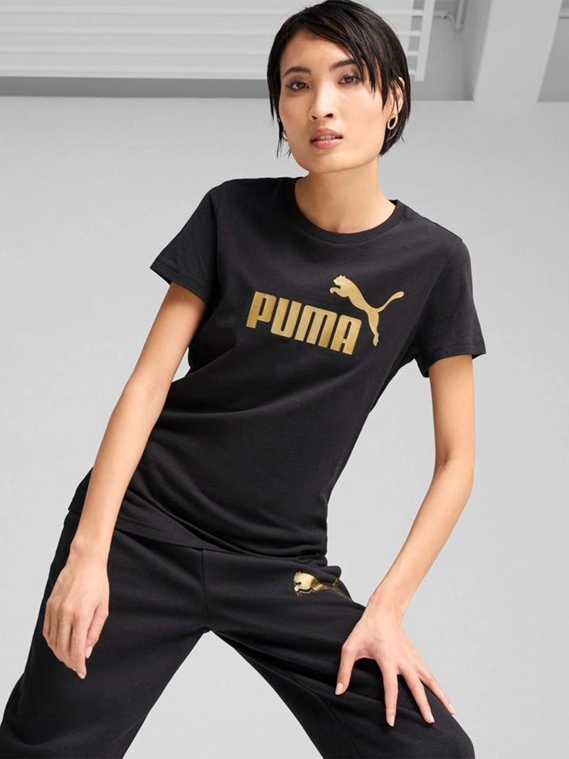 POLO MANGA CORTA MUJER PUMA ESS METALLIC NO. 1 LOGO - 1