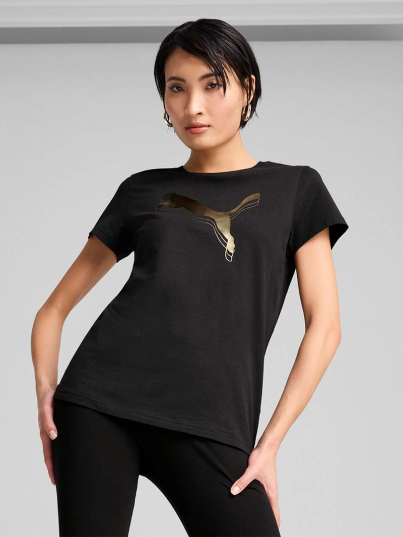POLO MANGA CORTA MUJER PUMA ESS METALLIC - 1