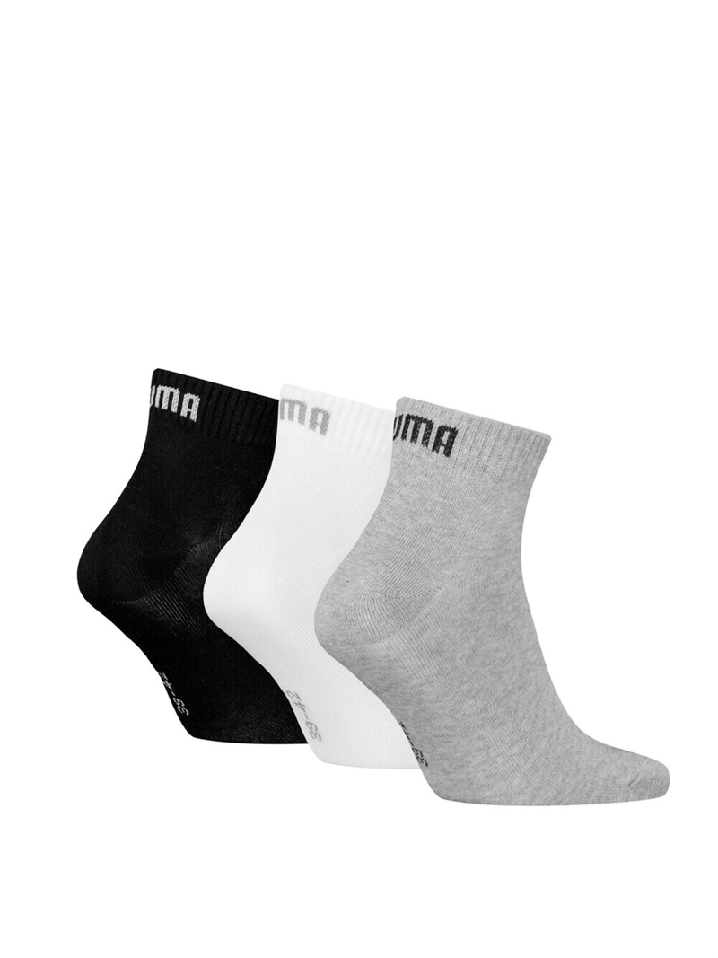MEDIAS UNISEX PUMA QUARTER PLAIN NEBLA 35/38 - 3 PACK - 2