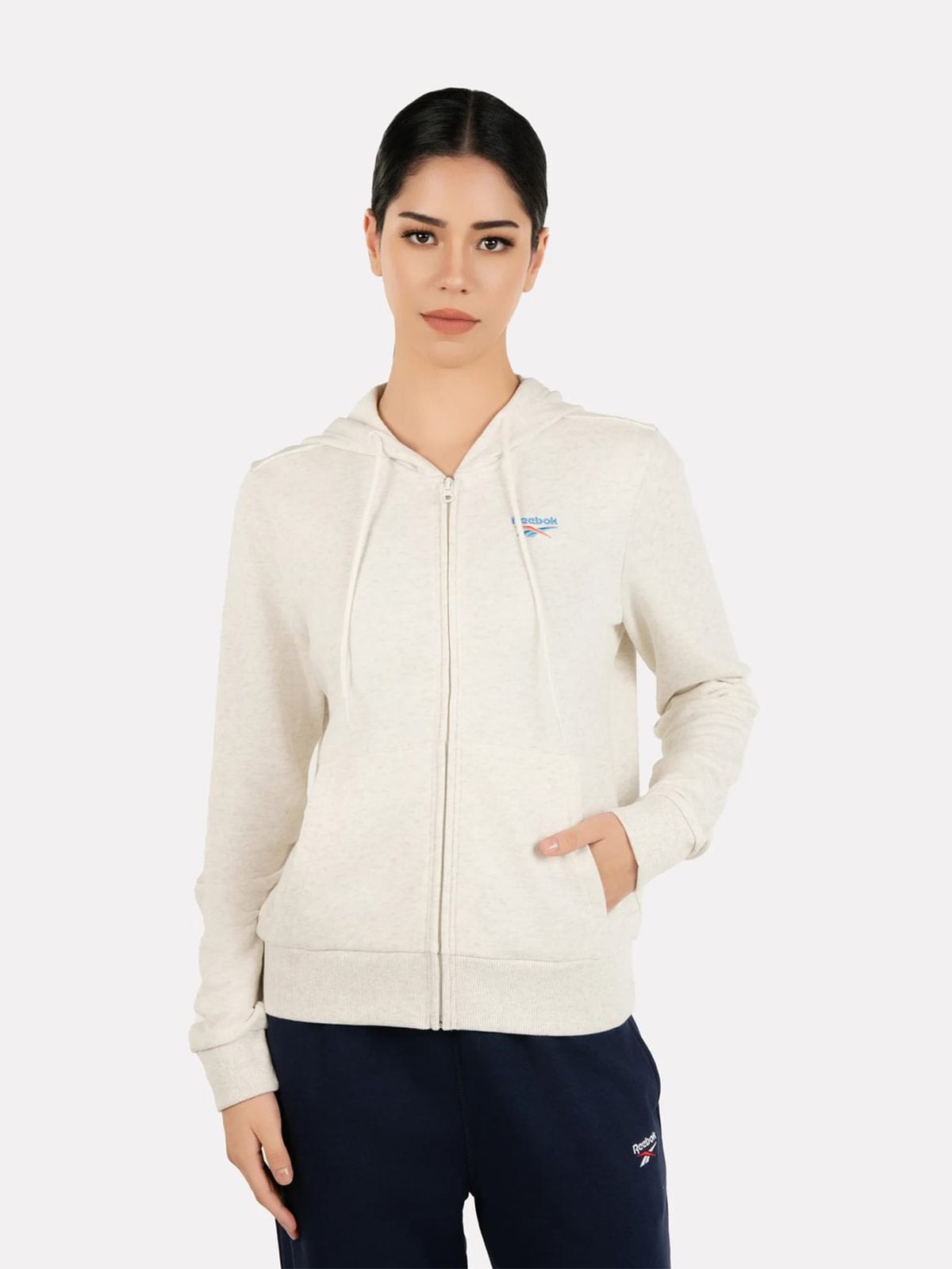 CASACA MUJER REEBOK RI SL FRENCH TERRY FZ - 1