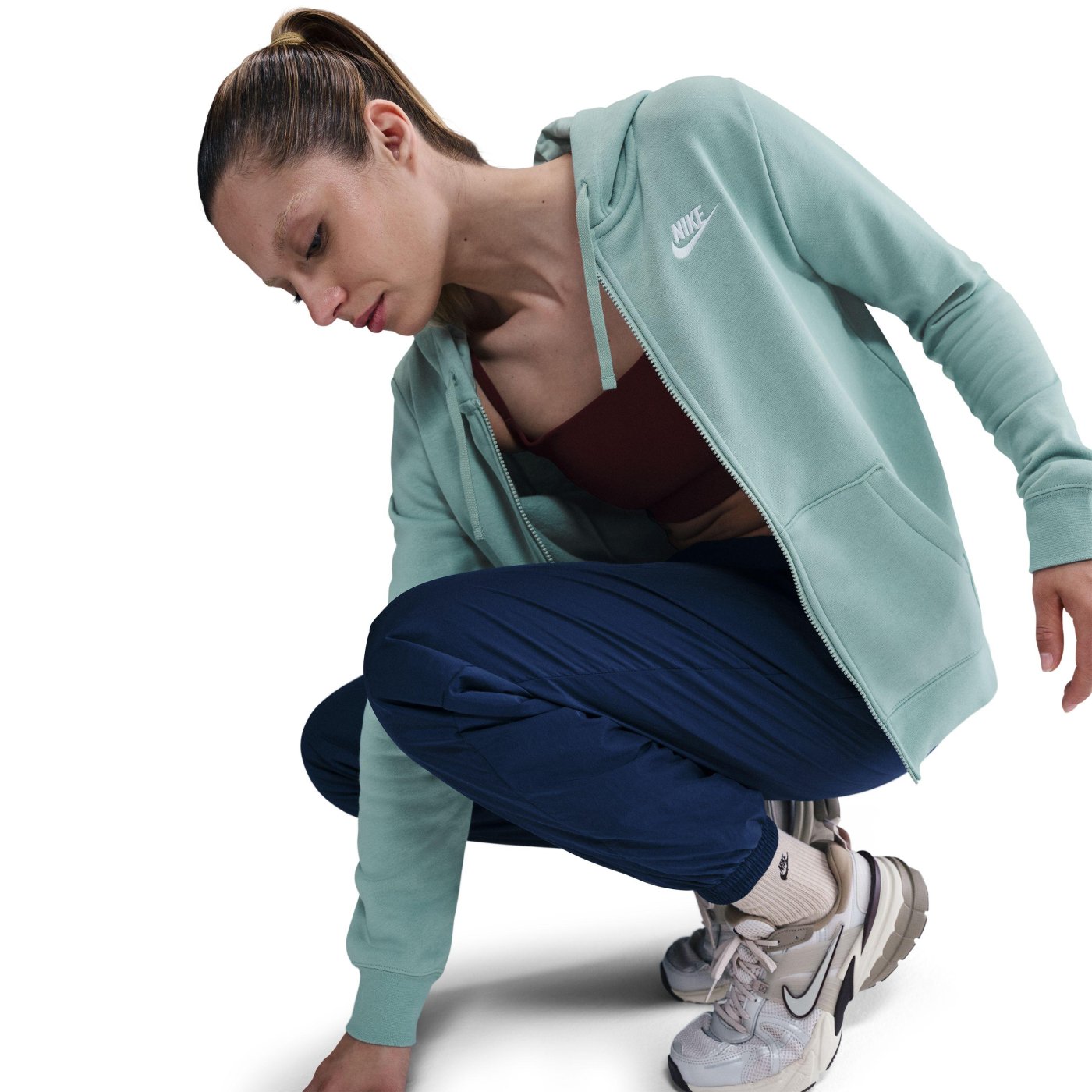 CASACA MUJER NIKE CLUB FLC FZ HOODIE STD - 3