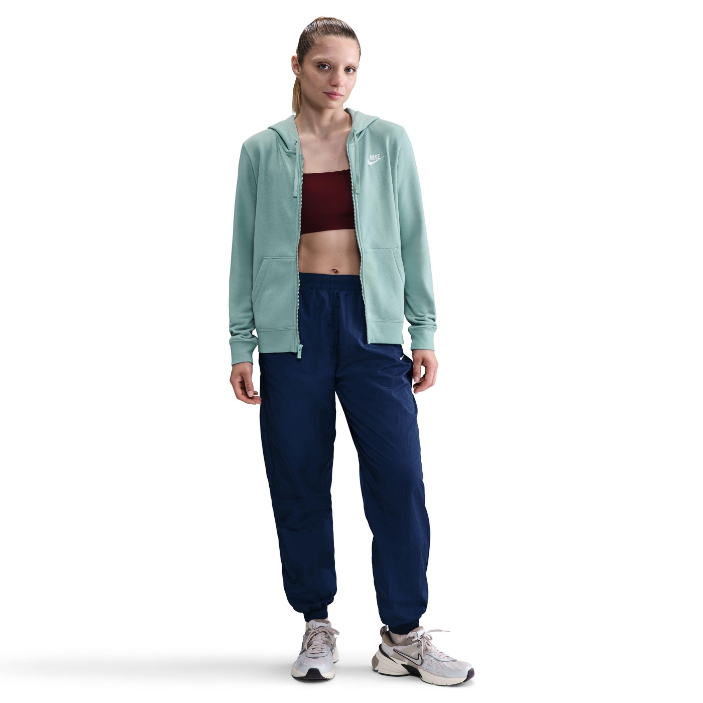 CASACA MUJER NIKE CLUB FLC FZ HOODIE STD - 1