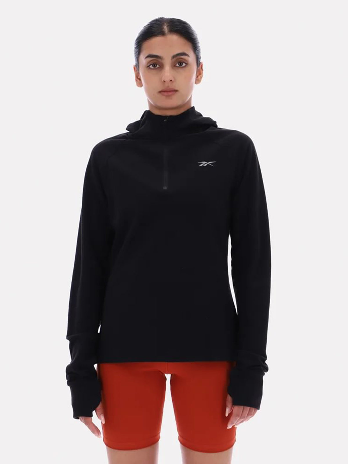 CASACA MUJER REEBOK 1/4 HOODED ZIP TOP - 1