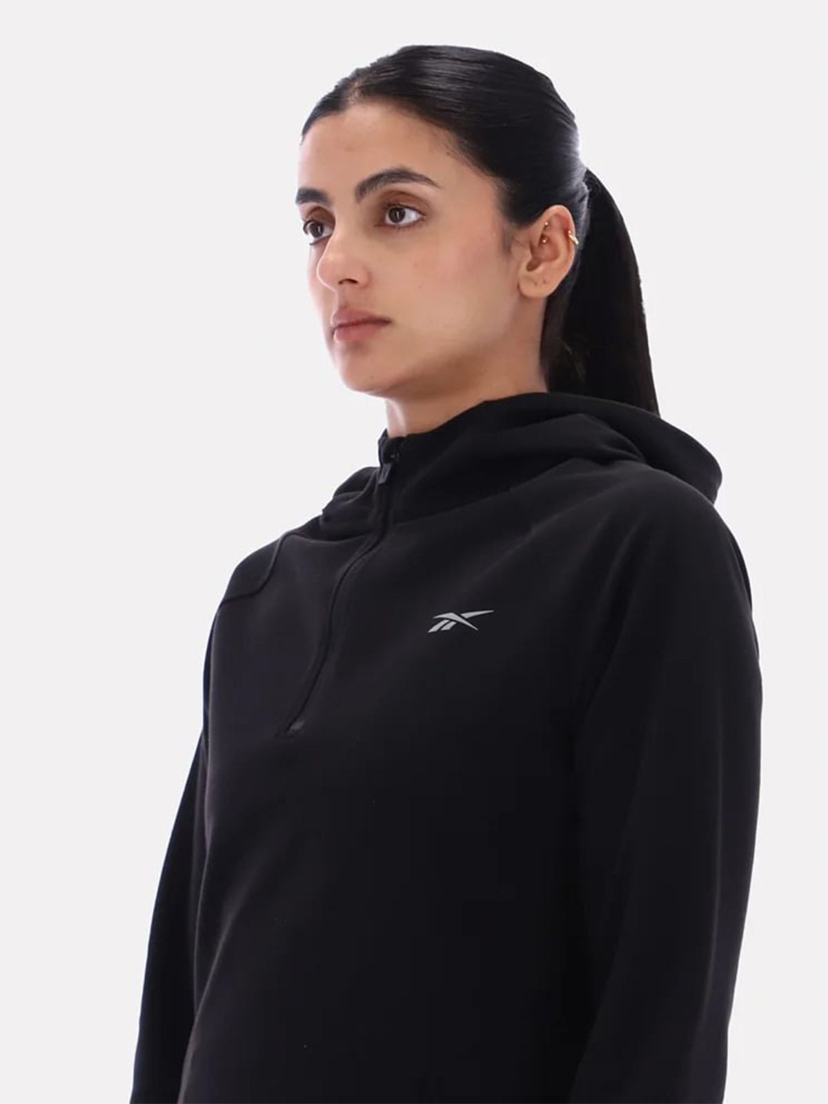 CASACA MUJER REEBOK 1/4 HOODED ZIP TOP - 3