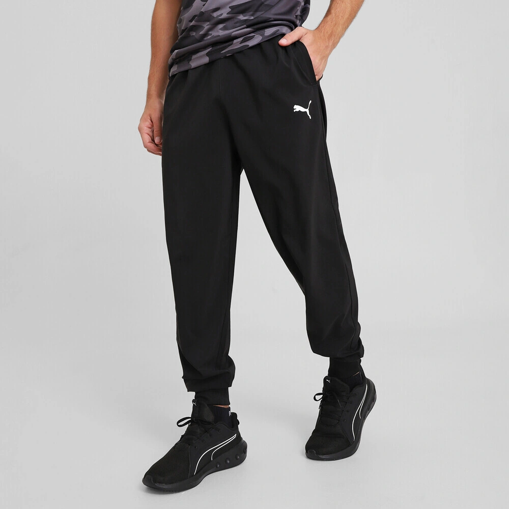 PANTALÓN BUZO ALGODÓN HOMBRE PUMA NEGRO TRAIN ESS PANTS - 1