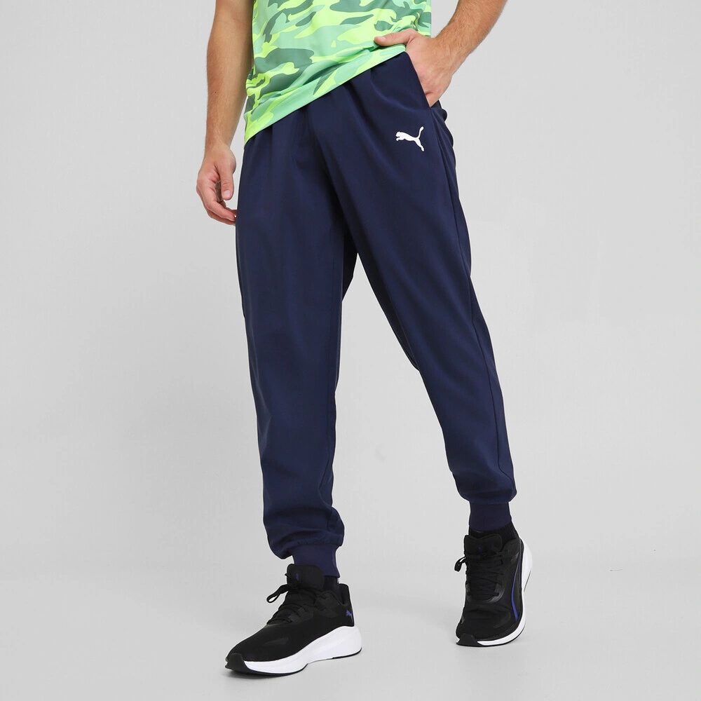 PANTALÓN BUZO ALGODÓN HOMBRE PUMA AZUL TRAIN ESS PANTS - 1