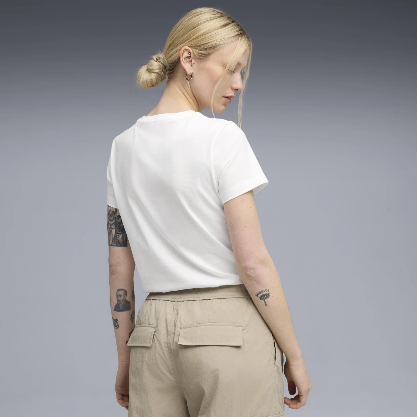 POLERA ALGODÓN MUJER PUMA BLANCO ESS METALLIC NO. 1 LOGO TEE - 2