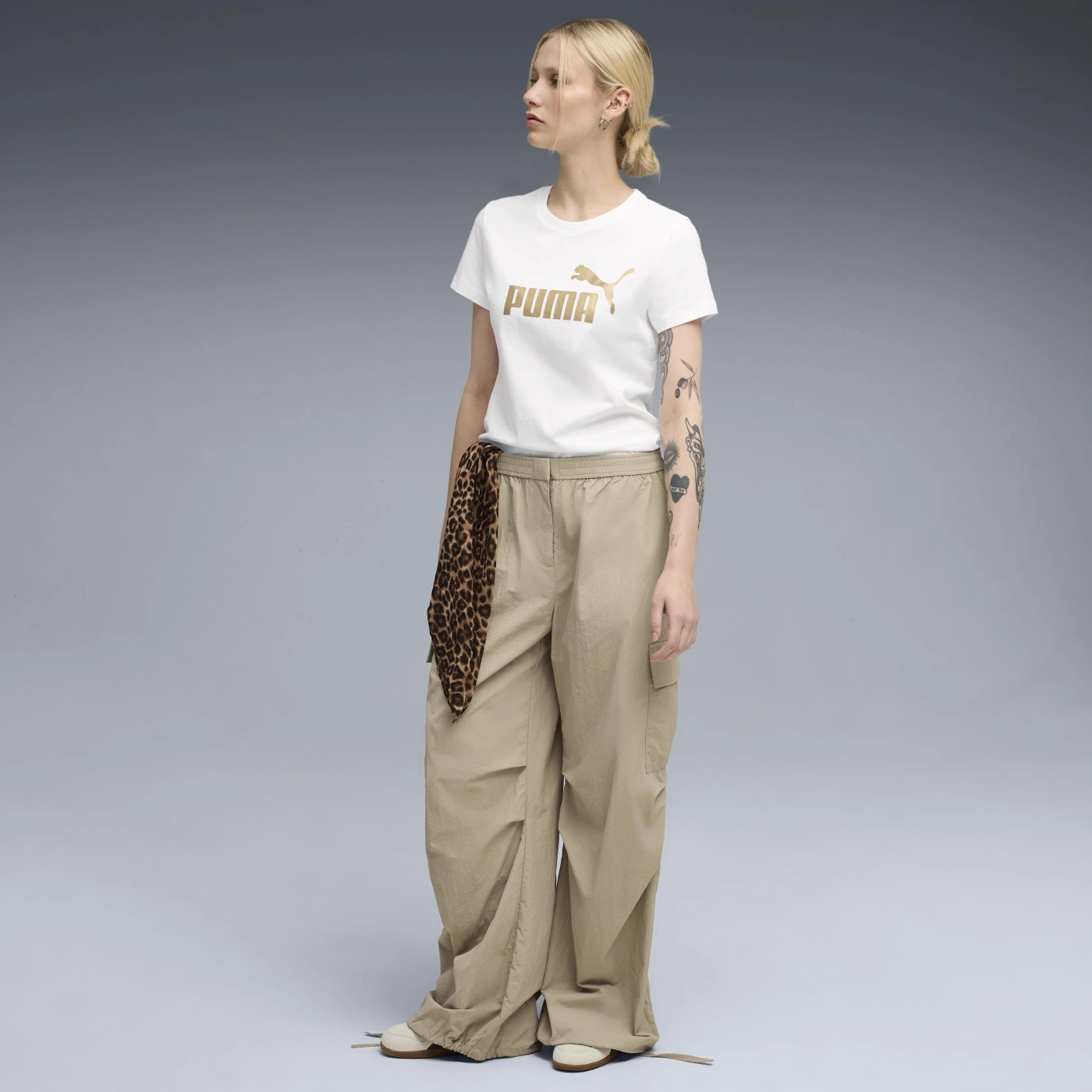 POLERA ALGODÓN MUJER PUMA BLANCO ESS METALLIC NO. 1 LOGO TEE - 3