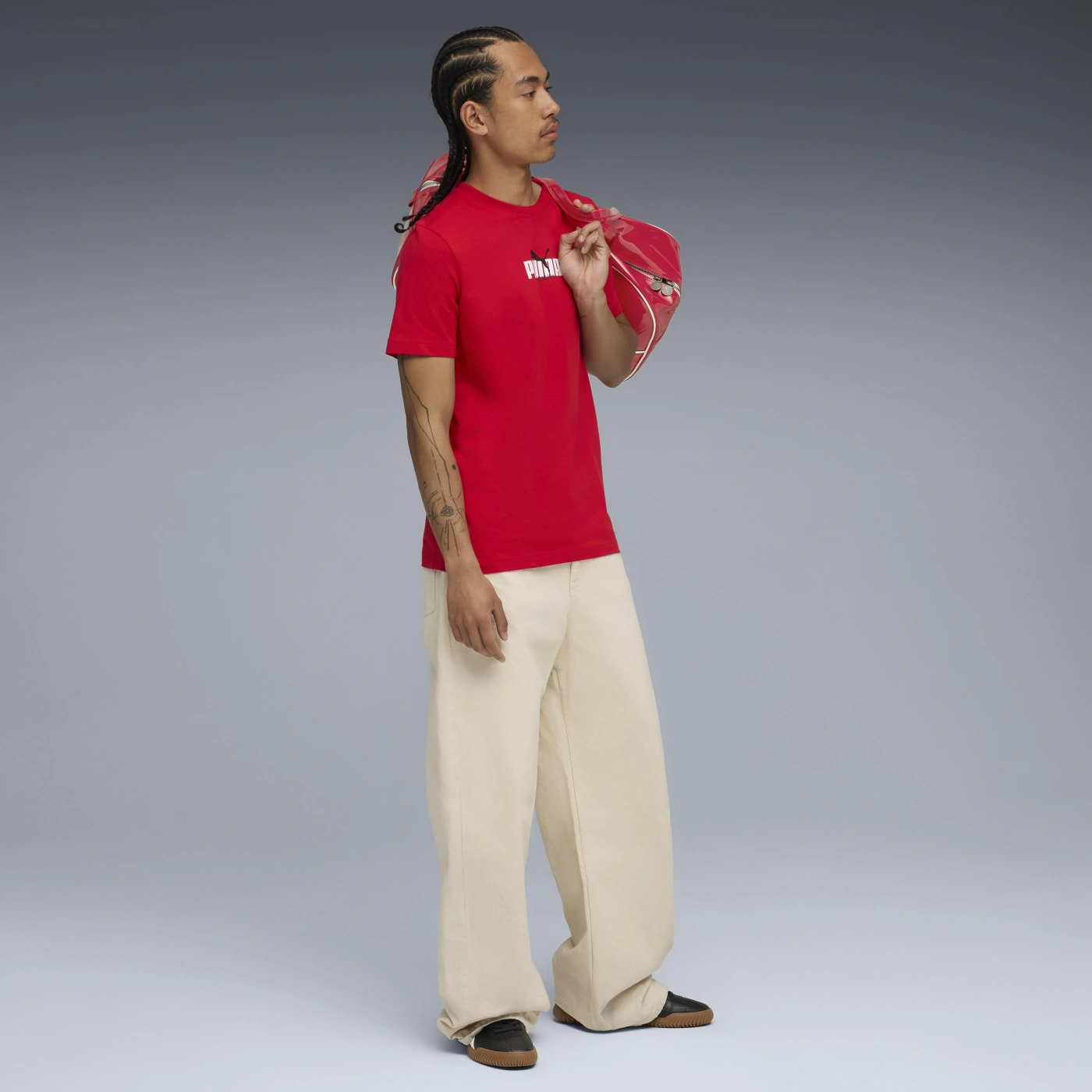 POLERA HOMBRE PUMA ROJO GRAPHIC WORDING TEE - 3