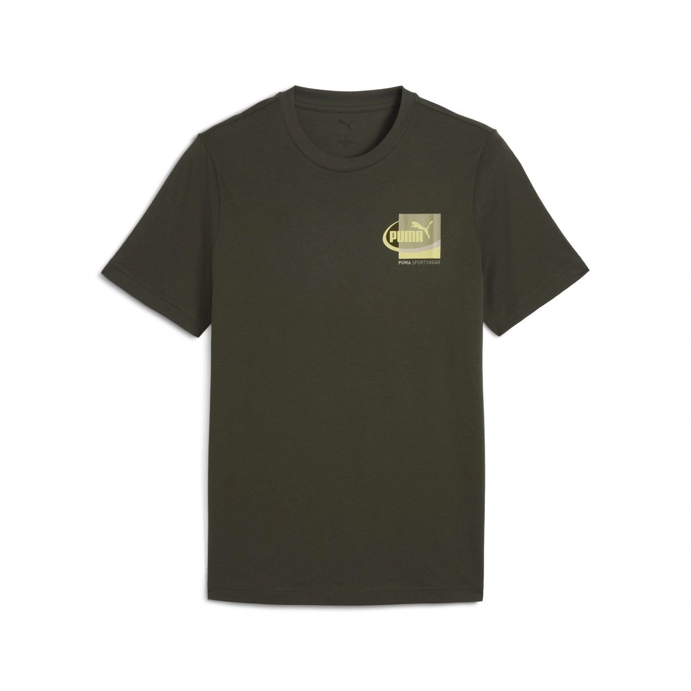 POLERA HOMBRE PUMA VERDE GRAPHIC SMALL BOX TEE - 1