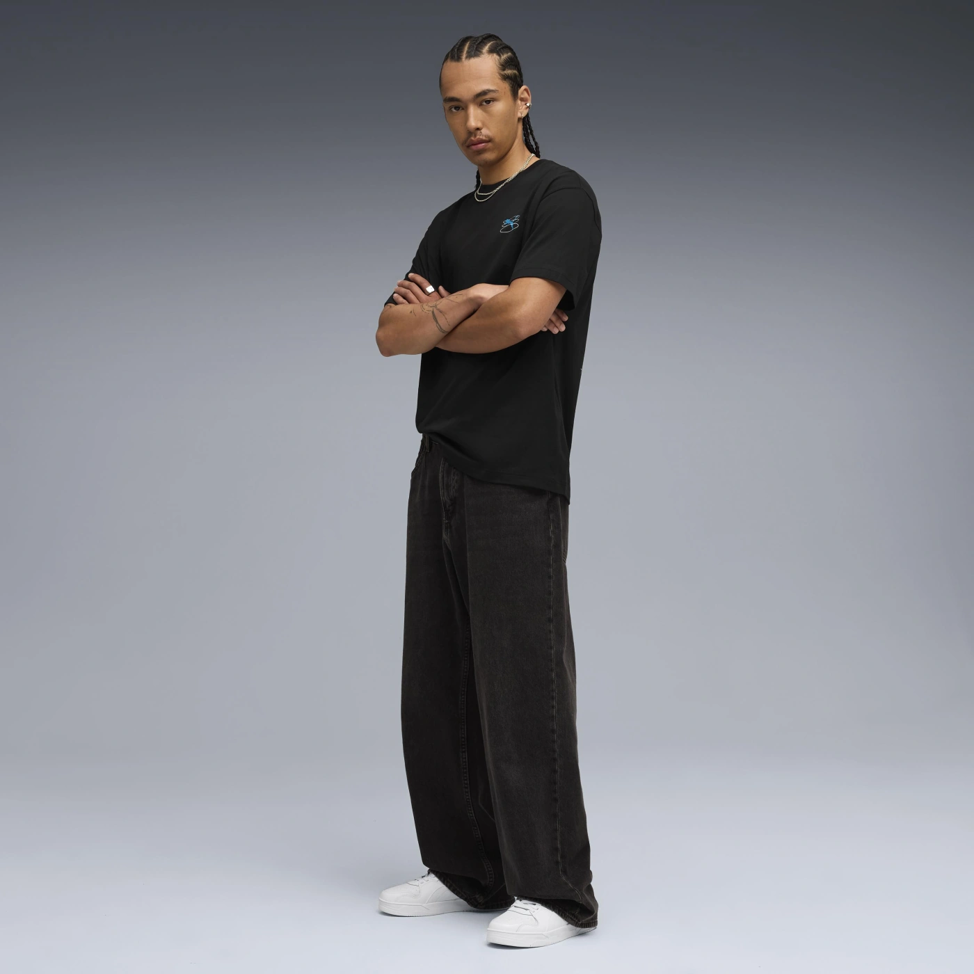 POLERA HOMBRE PUMA NEGRO GRAPHIC GRID TEE - 3