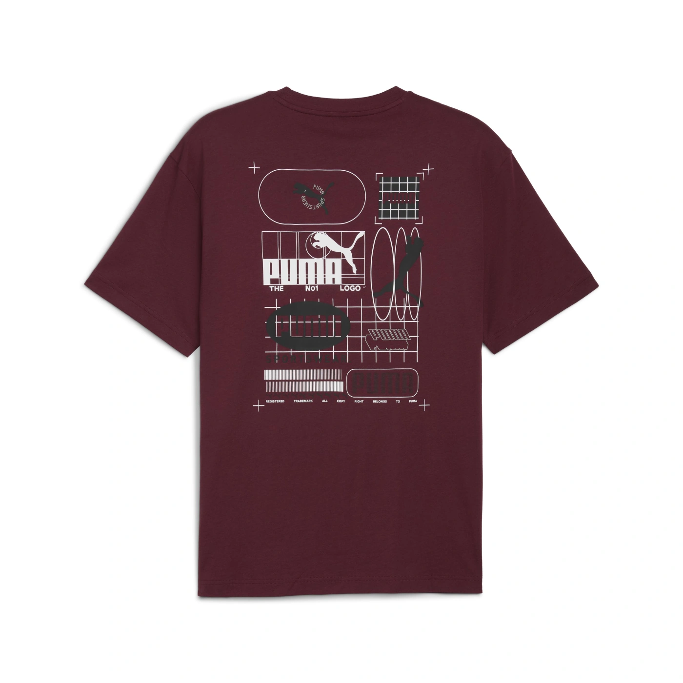 POLERA HOMBRE PUMA GUINDA GRAPHIC GRID TEE - 2