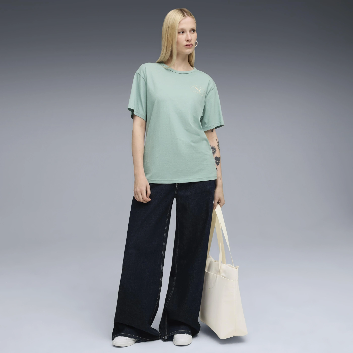 POLERA MUJER PUMA VERDE PUMA CLASS RELAXED TEE - 3