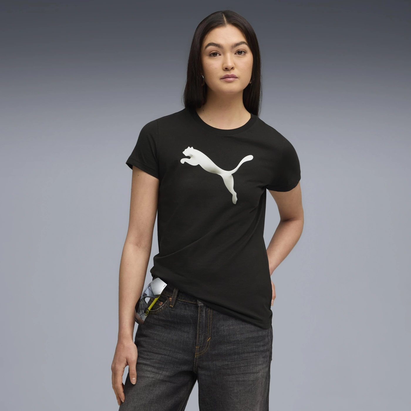 POLERA MUJER PUMA NEGRO GRAPHIC GRADIENT TEE - 1