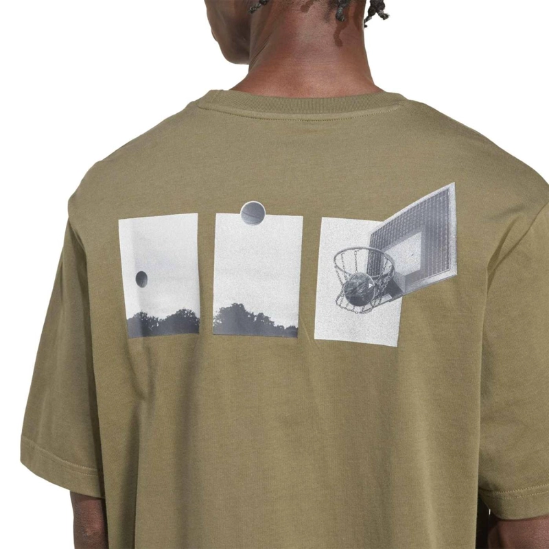 POLO HOMBRE ADIDAS LENS POWER OF THREE HOOP GRAPHIC - 5