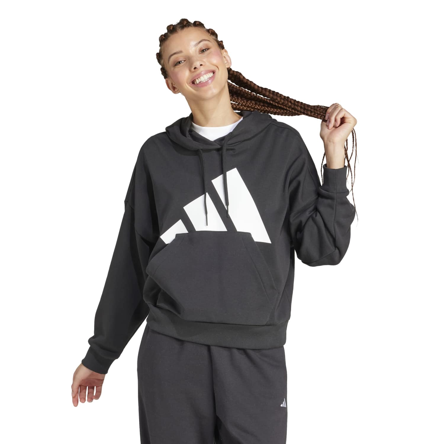 SUDADERA DEPORTIVA URBANO MUJER ADIDAS BIG LOGO FRENCH TERRY LOOSE - 1