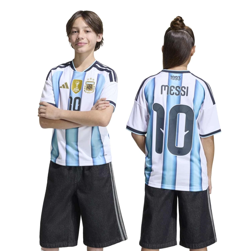 CAMISETA FÚTBOL LOCAL SELECCIÓN ARGENTINA 26 MESSI NIÑOS ADIDAS - 4